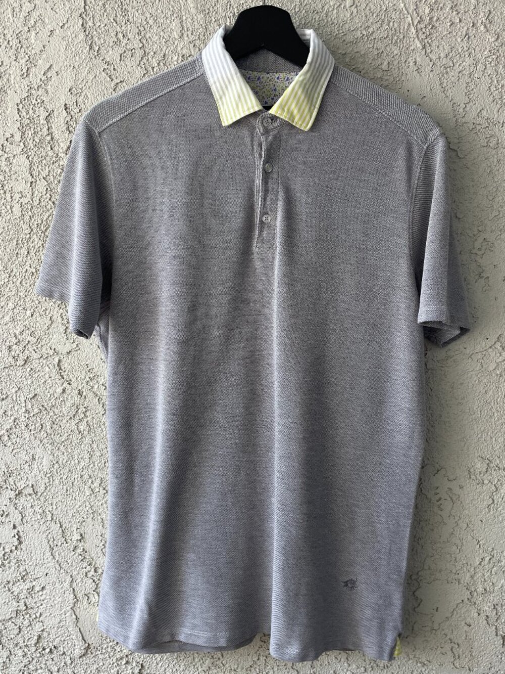 Stone Rose Men’s Grey Pima Cotton Polo Shirt Size 3 (Medium)